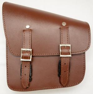 Sacoche sac trousse latérale en Cuir pour moto Couleur MARRON 