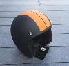 Casque jet BANDIT Noir & Orange MAT (homologuer CE) M L XL 