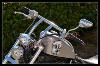PAIRE de rétroviseurs moto Couleur Chrome / Mains de Squelette 