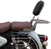 Sissy bar Chrome ou Noir , Standard AVEC porte paquet (autres choix possible) pour ROYAL ENFIELD Classic 350