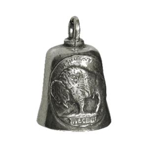 Guardian Bells - Clochette porte clés porte-bonheur Bikers Motif Bison (EN ETAIN SANS PLOMB)