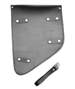 Sacoche Cavalière En Cuir Avec Tête De Mort (Skull) - Pour Moto Custom Harley Shadow Virago