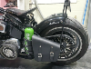  Sacoche latérale en Cuir - Modèle Avec porte réserve d'essence ou autre pour moto custom 