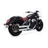 V&H SILENCIEUX VANCE & HINES TWIN SLASH Chrome pour Indian scout ( A partir de 2015 / 2020)