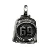 Guardian Bells - Clochette porte clés porte-bonheur Bikers Motif 69  (EN ETAIN SANS PLOMB)