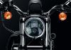 Phare à leds OVNI couleur Noir pour Harley et Indian , et autre moto custom ( 15,5cm de diamètre )