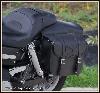 Paire de Sacoches cavalière en Cuir - Modèle Tête de Mort / SKULL pour moto custom