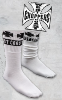 WEST COAST CHOPPERS - Paire de chaussettes WCC  Logo Croix de Malte / Couleur Blanche