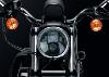 Phare à leds OVNI couleur Noir pour Harley et Indian , et autre moto custom ( 15,5cm )