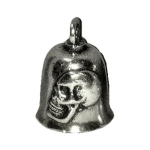 Guardian Bells - Clochette porte clés porte-bonheur Bikers Tete de Mort SKULL  (EN ETAIN SANS PLOMB)