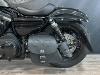 Sacoche latérale en Cuir véritable Big Tête de Mort  SKULL  couleur NOIR pour SPORTSTER + porte bouteille ( Iron Forty XL ect ..)