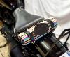Porte / support couverture en Cuir véritable Noir  + Couverture style Mexicaine pour Bikers