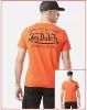 T-shirt Von Dutch col rond Orange  flocage Noir dans le dos  s m l xl xxl