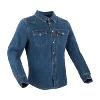 Segura chemise moto manche longue en jeans Bleu avec doublure en KEVLAR homologué CE avec protections