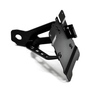 ZIEGER Support de plaque latérale NOIR avec éclairage de plaque pour Harley Sportster 1990 / 2003