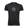 WEST COAST CHOPPERS T-shirt Noir Croix de Malte / impression recto et verso 