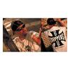 West Coast Choppers WCC :  T-shirt couleur Blanc avec Croix de Malte Noire 100% coton 