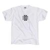 West Coast Choppers WCC :  T-shirt couleur Blanc avec Croix de Malte Noire 100% coton 