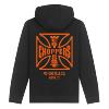 West Coast Choppers WCC: Veste Gilet zippé Noir Croix de Malte Orange