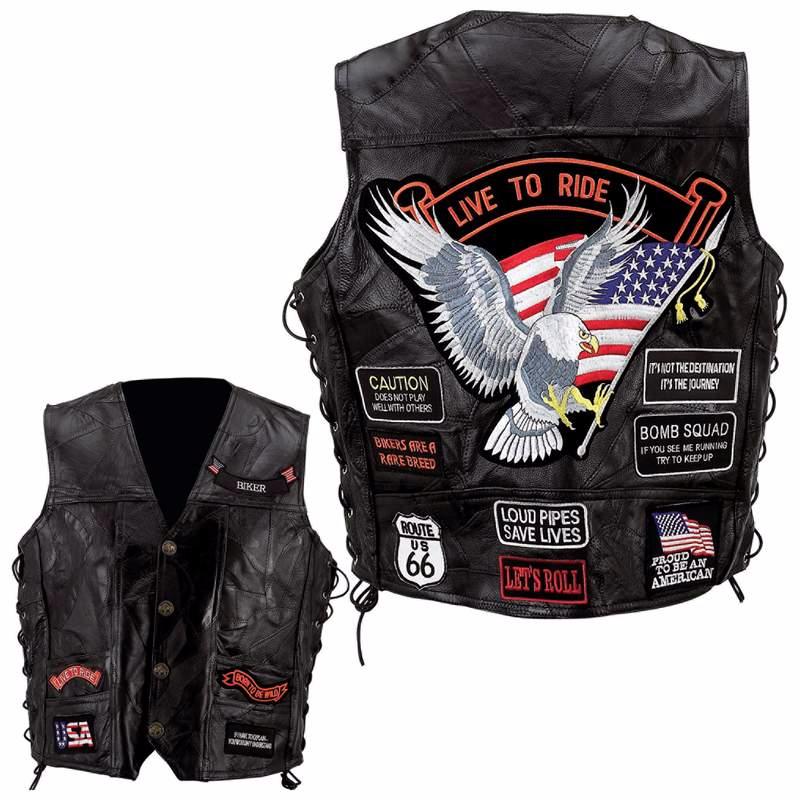 Gilet en cuir Aigle Live To Ride pour Bikers ! S à 7XL