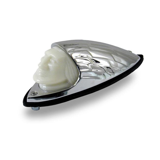 Ornement Tête D'Aigle Pour Garde-Boue Moto - Statue Décorative Universelle Aluminium Chromé, Boulons 6mm, Style Vintage