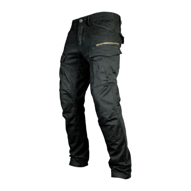 JOHN DOE STROKER CARGO XTM Pantalon moto doublure , Homologué CE avec  Protections Couleur Camel ou Noir