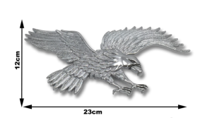 Autocollant Emblème Highway Hawk "Eagle" en chrome 23cm pour emblème à coller