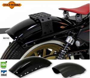 CULT-WERK - Garde boue court arrière Noir style bobber pour harley forty-eight (A partir de 2010)