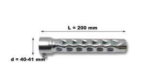 Quiet baffle / DB-killer Réducteur de son universelles pour pot d'échappement   (40-41 x 200 )