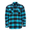 DICKIES : Chemise à carreaux en coton , Noire & bleu Sacramento
