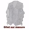 * SUR MESURE * A l'unité ou en lot : Gilet en Cuir sur mesure / personnalisation possible (couleur, modèle , logo options ect ) 