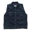 13 1/2   GILET JACKET EN JEAN SANS MANCHES COULEUR NOIR