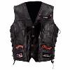 Gilet en Cuir patchwork  "Aigle / Live To Ride" pour Bikers ( S à 7XL)