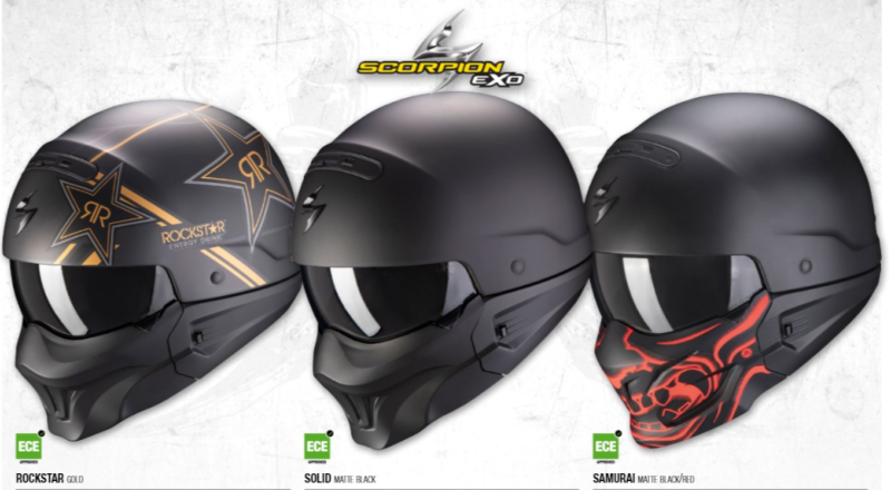 Casque Scorpion EXO-COMBAT EVO noir mat modulable moto