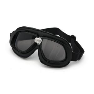 Bandit : Lunette de soleil Style aviateur Vintage , imitation cuir Couleur Teinté  - Pour moto / casque bol