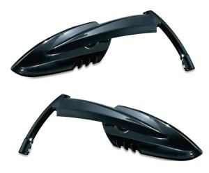 KURYAKYN - Paire de rétroviseurs Métal couleur Noir (pour custom Harley ou autres) 