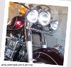 Tête d'Aigle d'ornement en Métal pour garde boue moto ou trike - Couleur Chrome - grand modèle avec LED