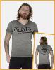 Von Dutch T-shirt Col V kaki vert flocage bulldog dans le dos ( bul/k )