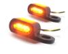 MAD - PAIRE de petits clignotants à Led en Métal fixation pas de vis du rétroviseur Homologués CE