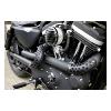 ROUGH CRAFTS - pot d échappement GUERILLA Noir  pour Harley Sportster 04/13 ou Dyna 06/17