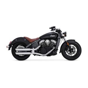 V&H SILENCIEUX VANCE & HINES TWIN SLASH Chrome pour Indian scout ( A partir de 2015 / 2020)