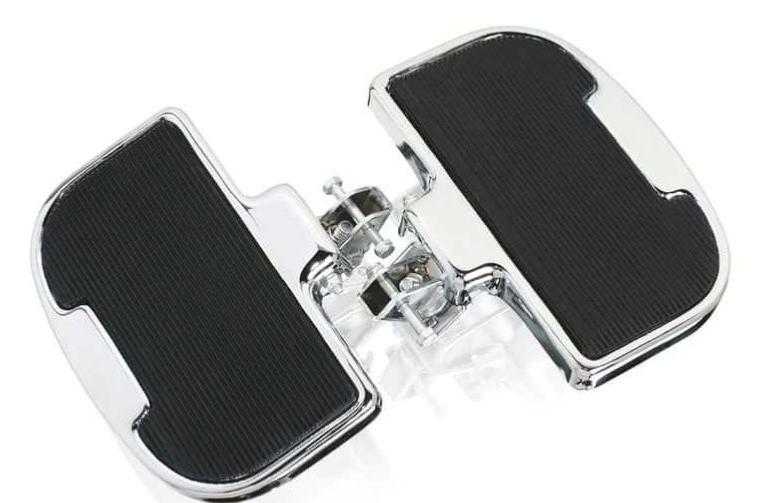 Paire de Platines / plateformes repose pieds universelles Chrome Conducteur pour  moto custom