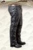 Pantalon en Cuir de buffle véritable pleine fleur Avec Lacets sur les cotés couleur Noir  Last Rebel    ( 36 à 54 )