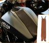 Made In Italie : Tank Cover / protection de réservoir en cuir véritable couleur Noir ou Marron  pour moto Indian Scout 